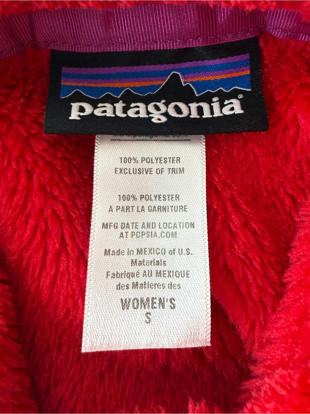 $139 Patagonia Re-Tool Snap-T Fleece Synchilla Pullover Jacket HOT PINK Sz Small - Picture 5 of 12